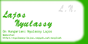 lajos nyulassy business card